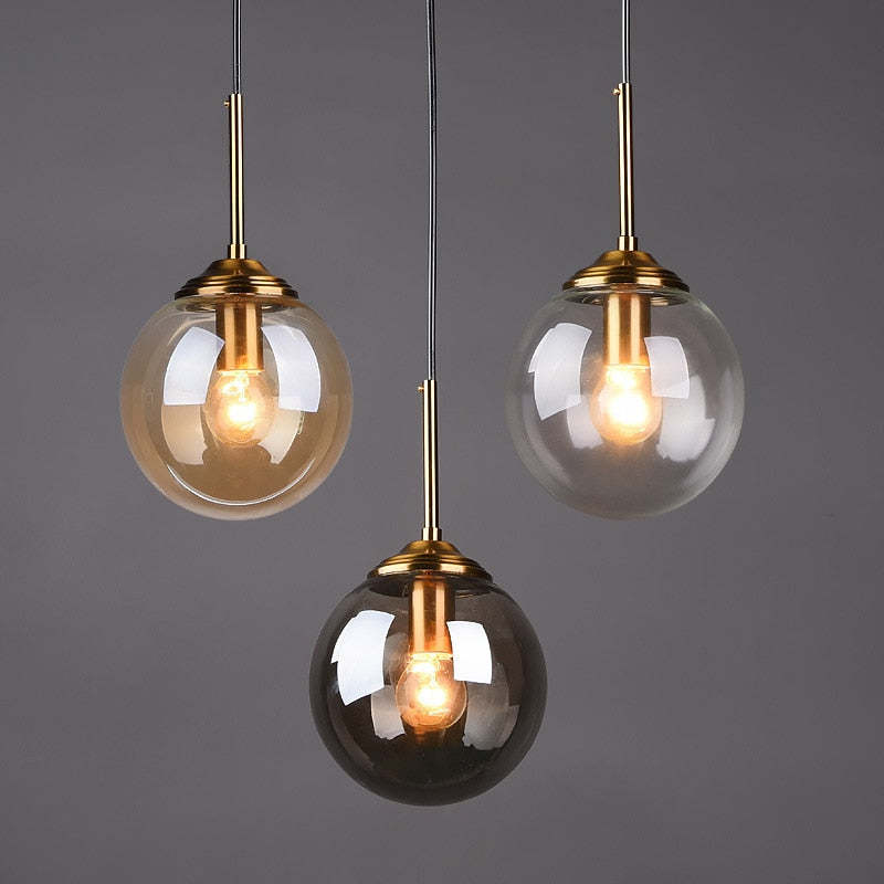 Valentina Designer Bubble Glass Pendant Light, Smoke/Clear/Amber - Neutralighting