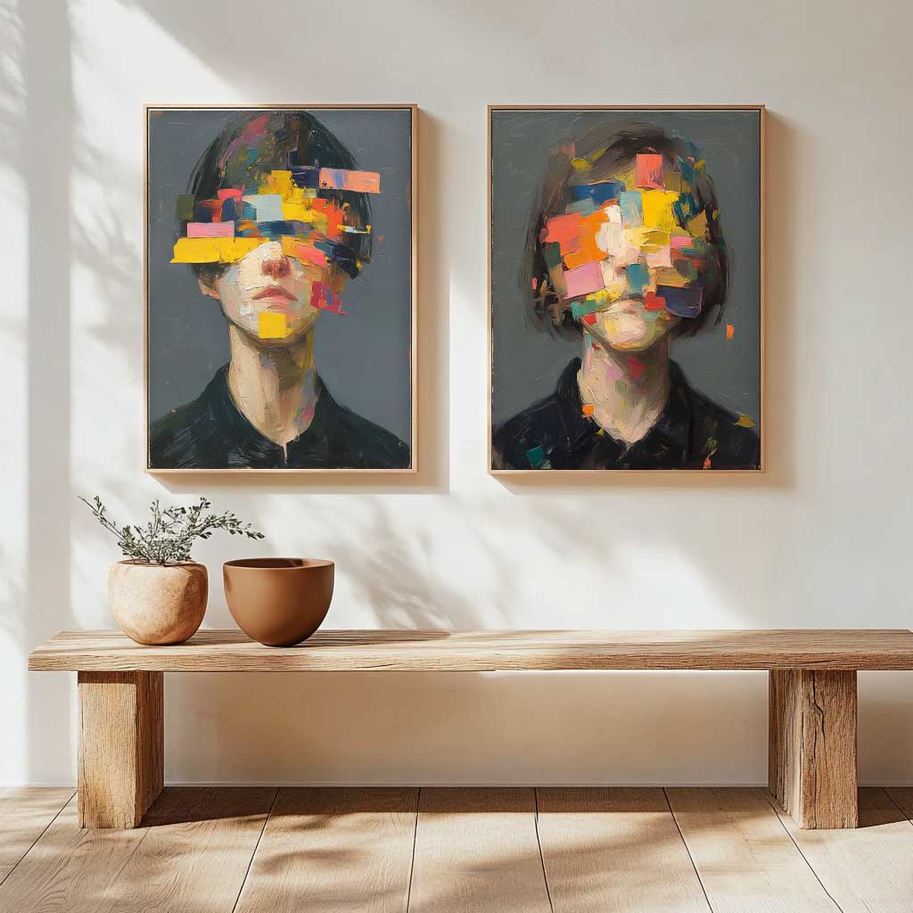 Wall Art Impasto People Vibrant Expressionist