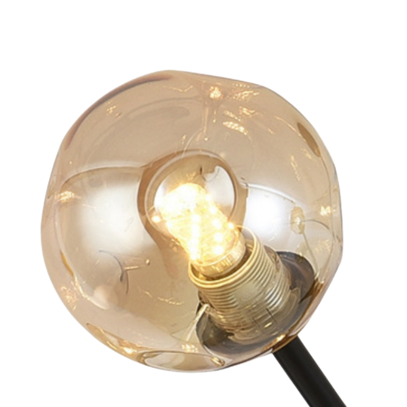 Valentina Art Deco Glass Bubble Chandelier, Amber - Neutralighting
