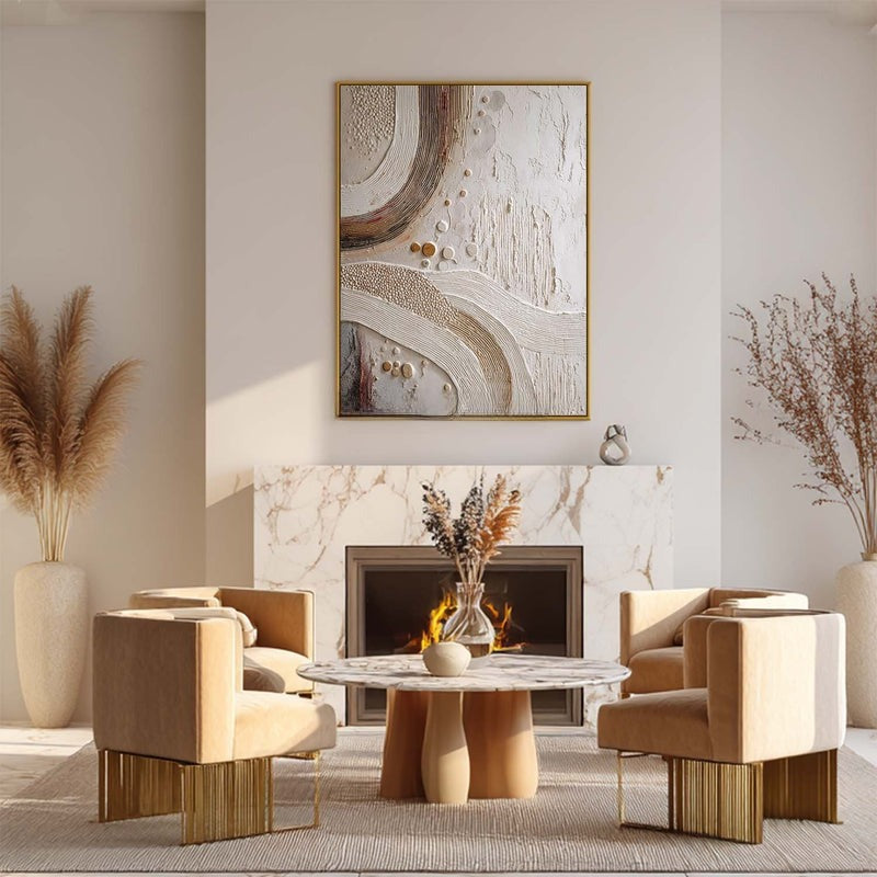 Wall Art Minimalist 3D Abstract Flowing Waves