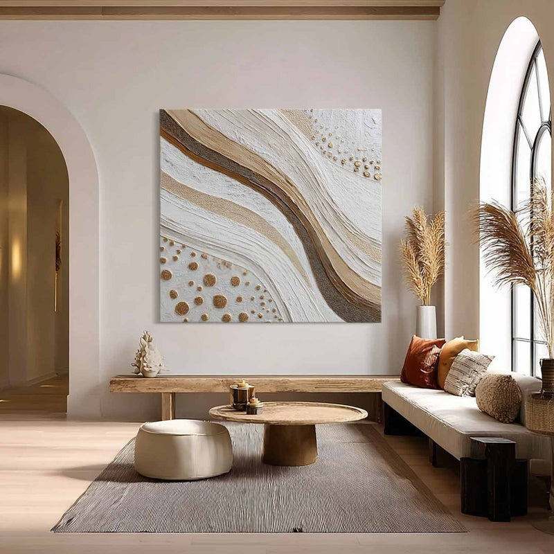 Wall Art Minimalist 3D Dotted Abstract Flowing