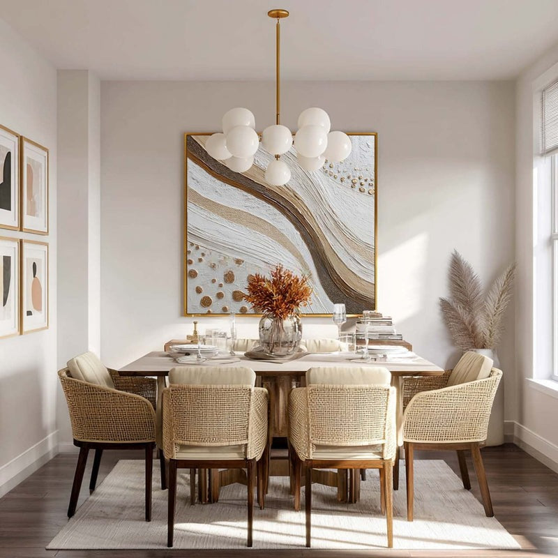 Wall Art Minimalist 3D Dotted Abstract Flowing