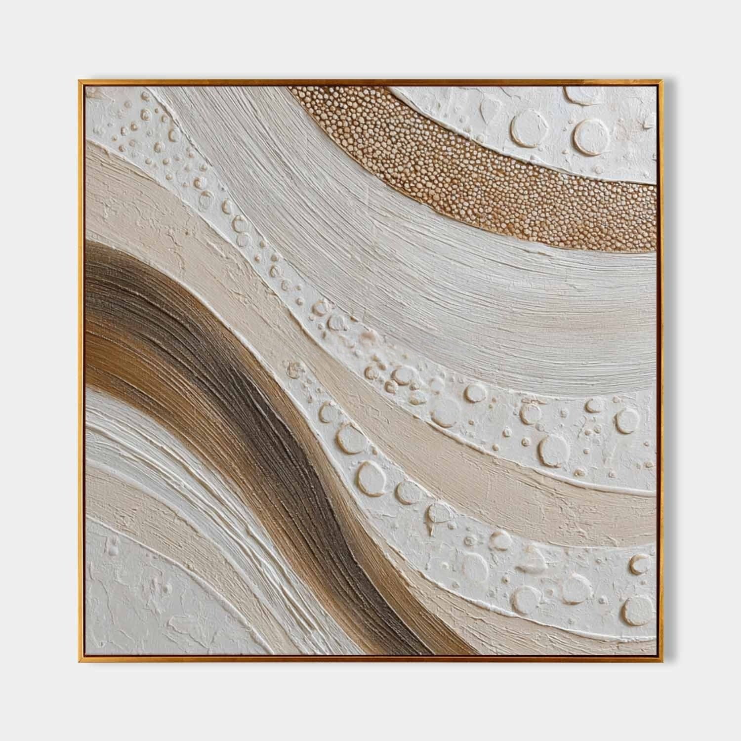 Wall Art Minimalist 3D Textured Abstract Swirl