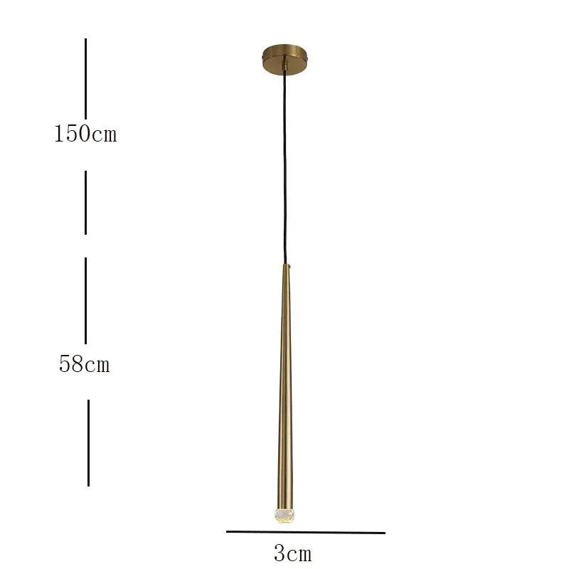 Arisha Pendant Light Linear Modern, Gold, Living Rooms - Neutralighting