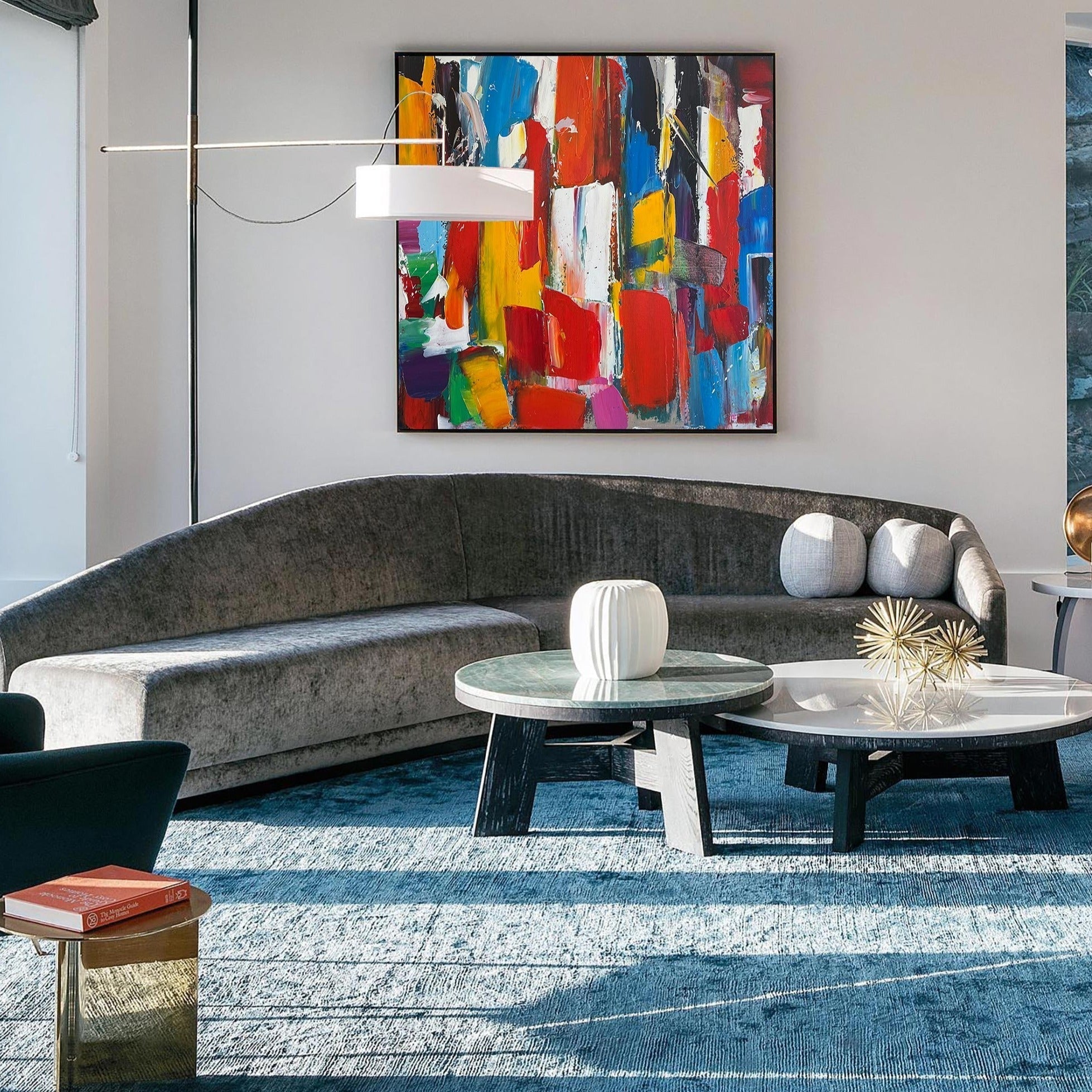 Colorful Square Abstract Painting ABAS61 - Neutralighting