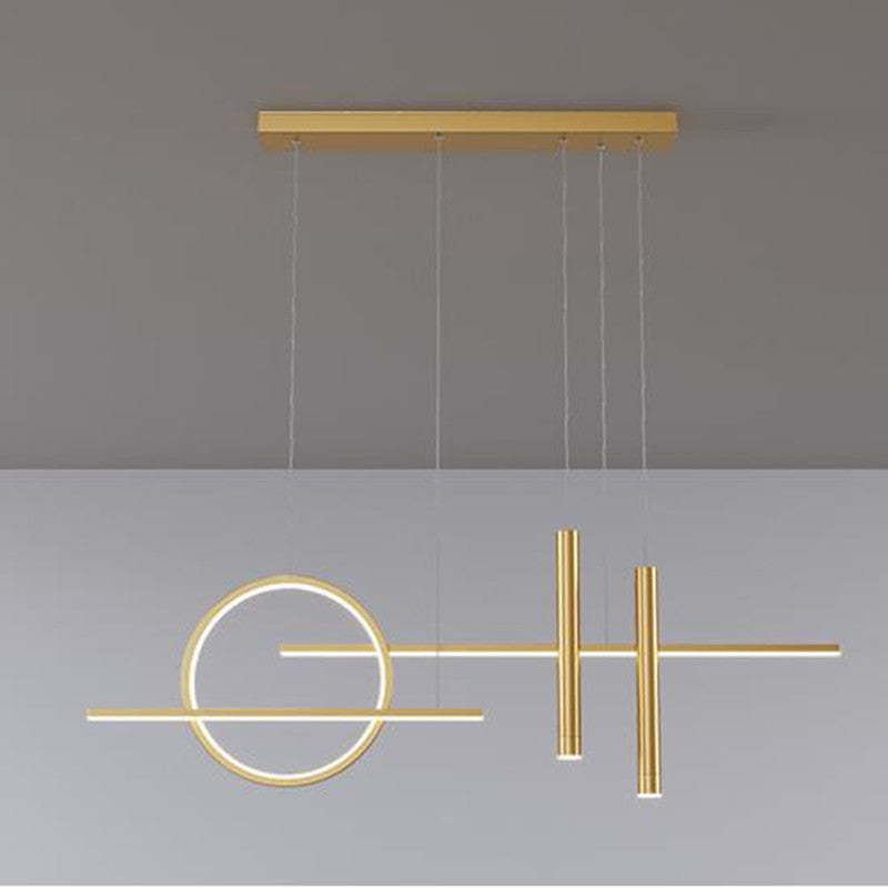 Arisha Minimalism Led Pendant Light, Irregular Ring, Black/Glod - Neutralighting