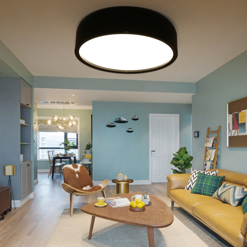 Arisha Modern Dish Shaped Metal Ceiling Light, Black/White - Neutralighting