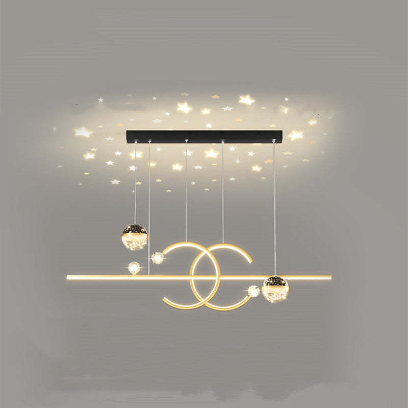 Arisha Pendant Light Double-C, Gold/Black Starry-sky - Neutralighting