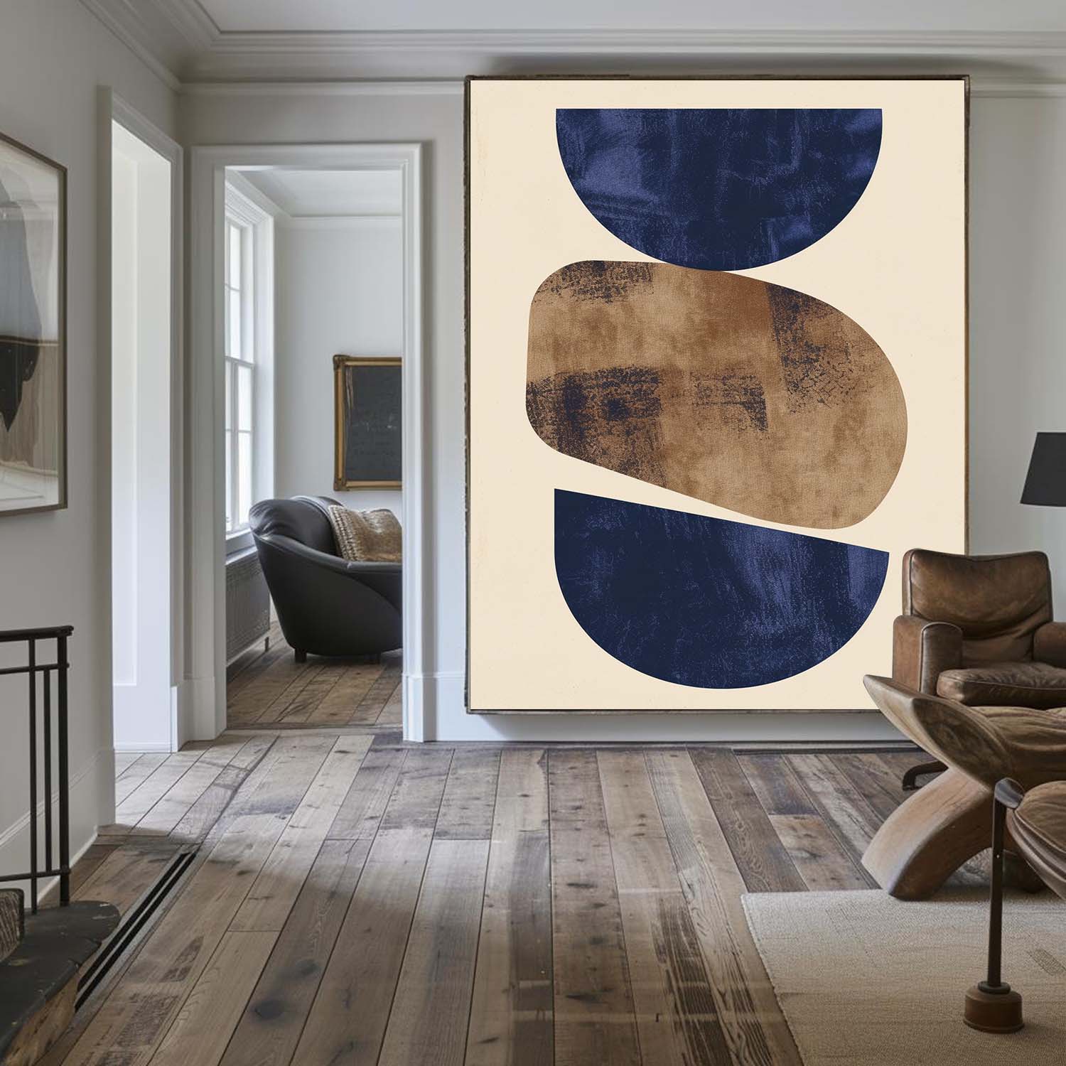 Wall Art Indigo Pebble Balance