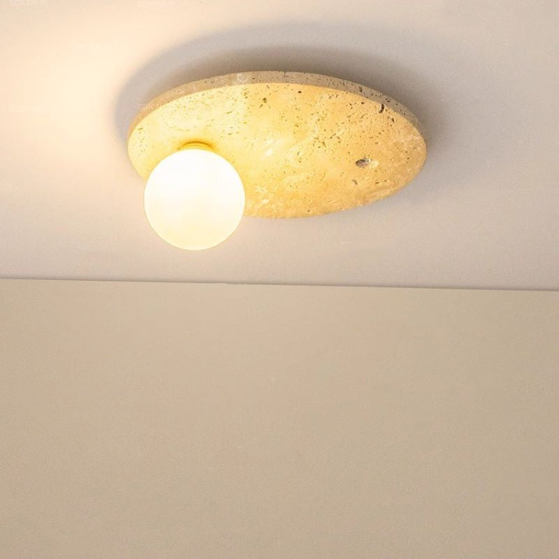 Arisha Modern Globe Metal Glass Flush Mount Ceiling Light Living Room - Neutralighting