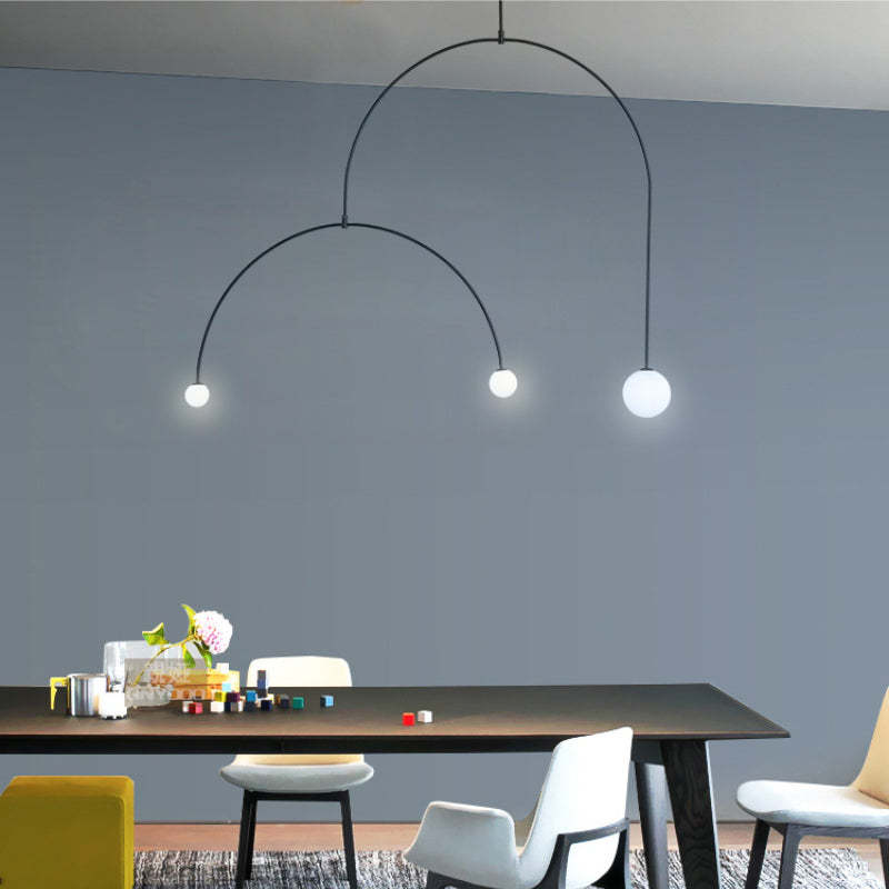 Arisha Minimalist Linear Mobile Pendant Light, Black - Neutralighting