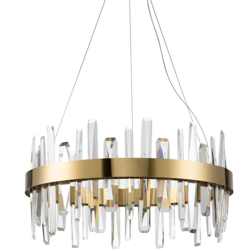 Kristy Modern Crystal Ring Chandelier Black&Gold - Neutralighting