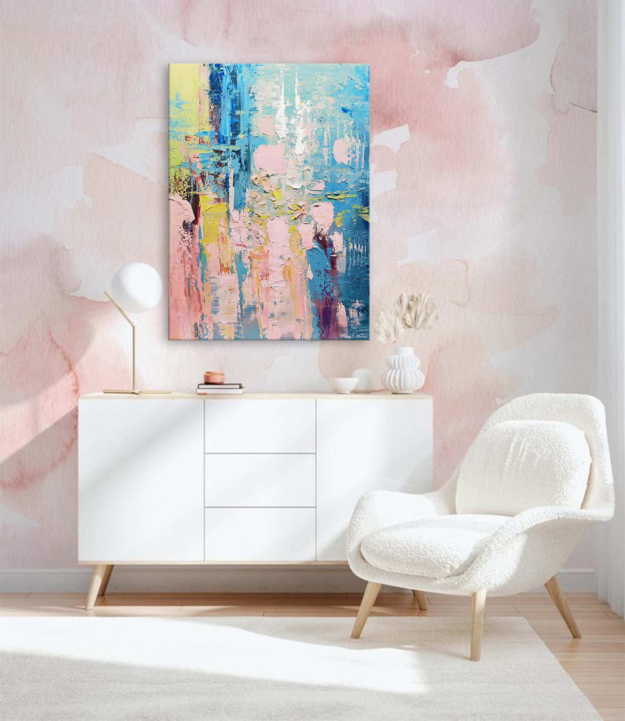 Abstract Canvas Art AB026 - Neutralighting