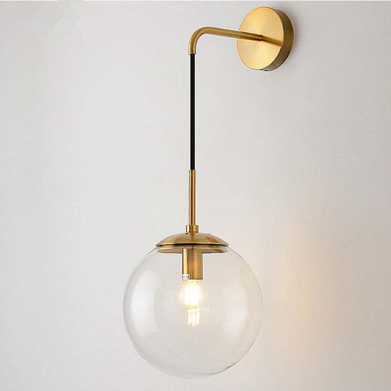 Valentina Glass Ball Nordic LED Wall Reading Lamp Single Head - Neutralighting