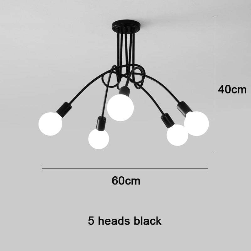 Arisha Modern Linear Curve Metal Ceiling Light, Dining Room/Living Room - Neutralighting