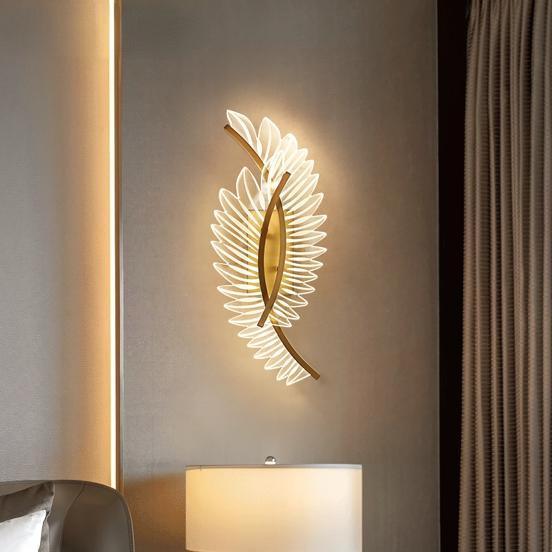 Kristy Modern Crystal Wall Lamp Gold Wings Design Sconce for Bedroom - Neutralighting