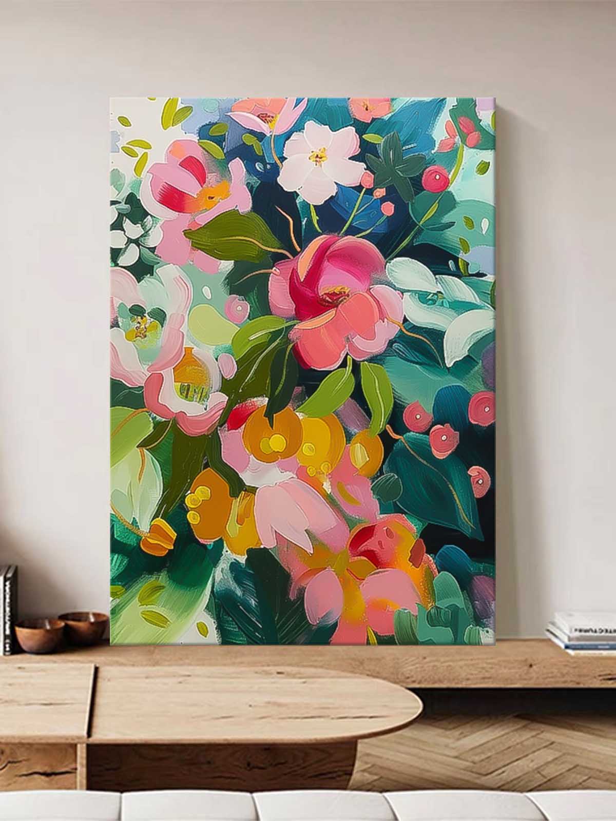 Wall Art Vibrant Flower Abstract Modern Elegant