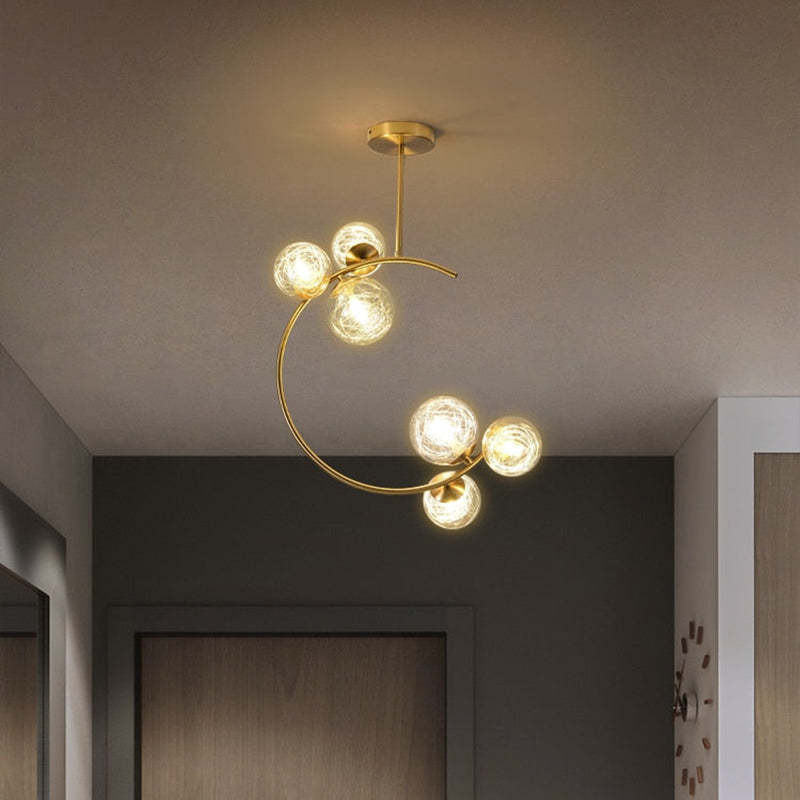 Valentina Modern Glass Globe Pendant Light, Metal & Glass, 3 Style - Neutralighting