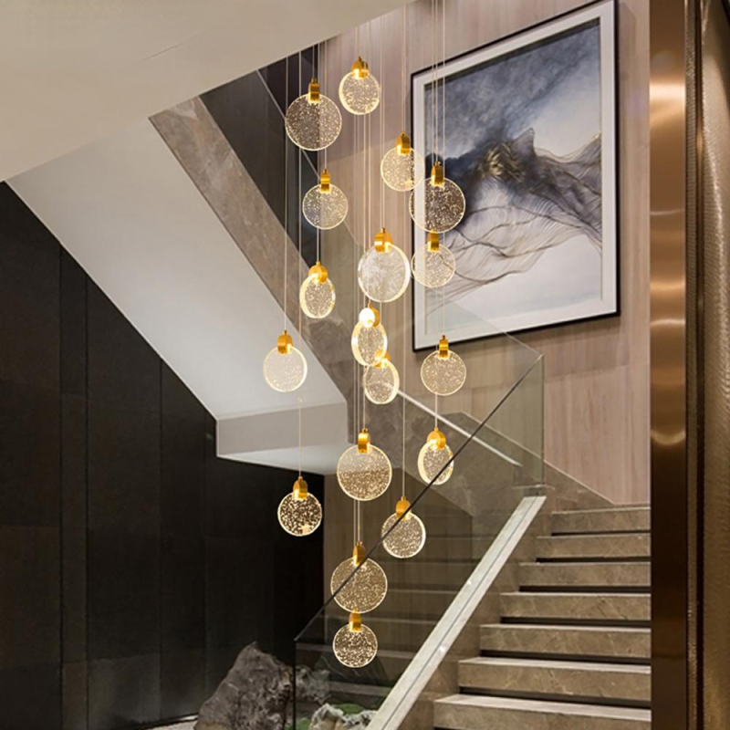 Kristy Luxury Circular Ripple Round Crystal Golden Chandelier - Neutralighting