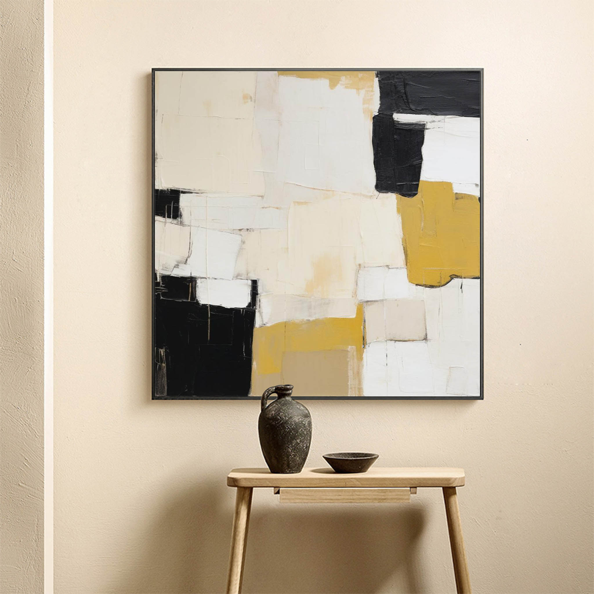 Wall Art Minimalist Geometric Block Abstract