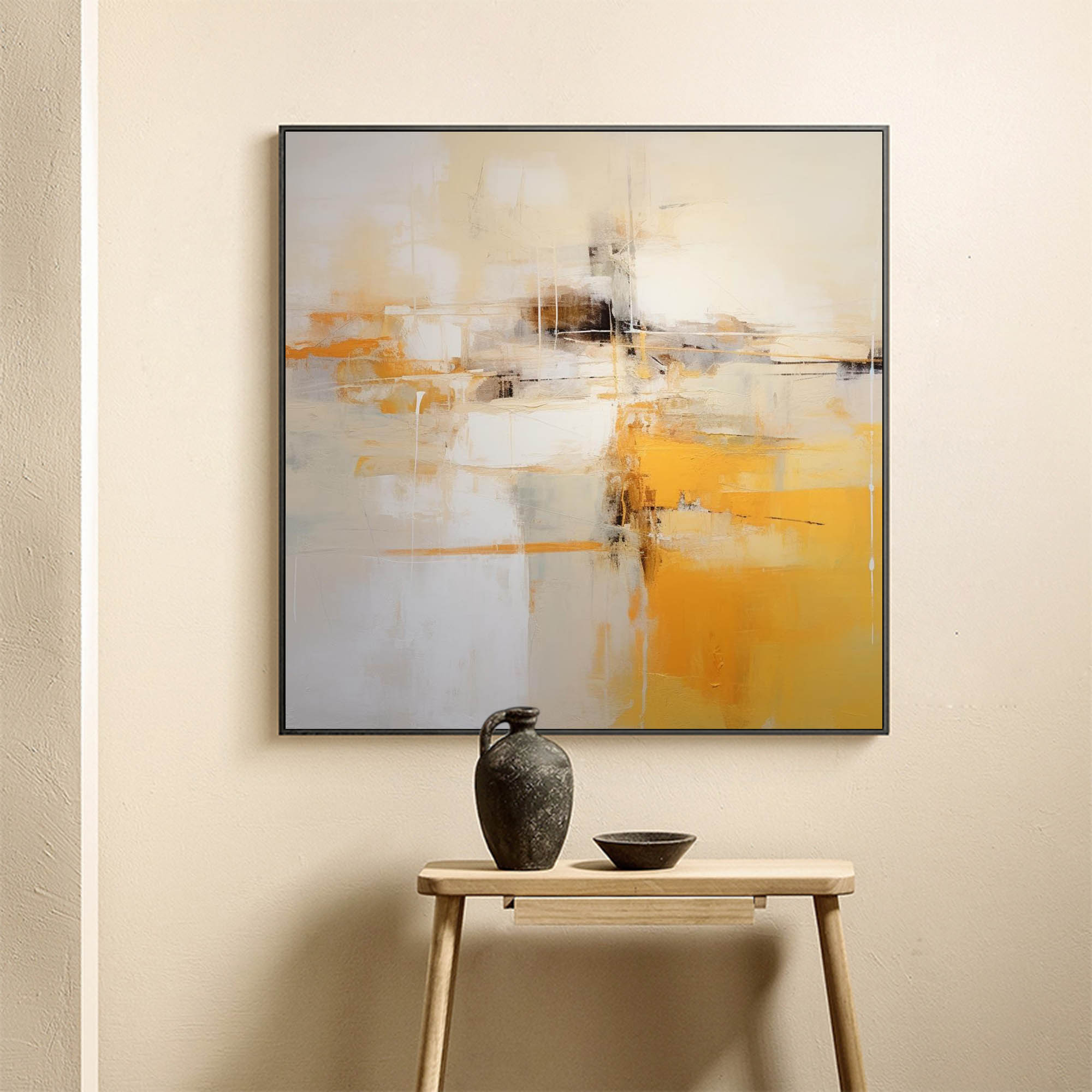 Abstract Canvas Art AB055 - Neutralighting