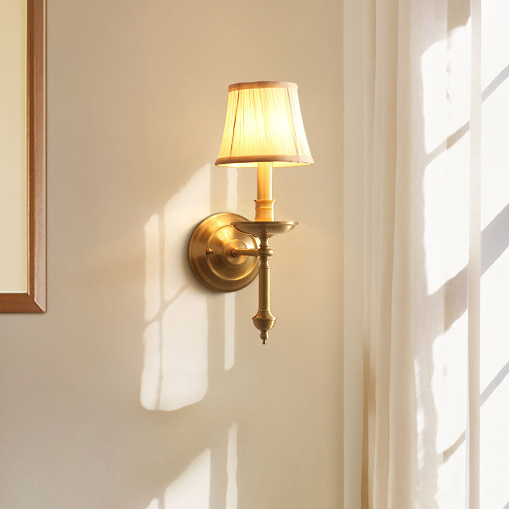 Tiffany Metal Fabric Vanity Indoor Wall Lamp Bedroom/Dining Room - Neutralighting