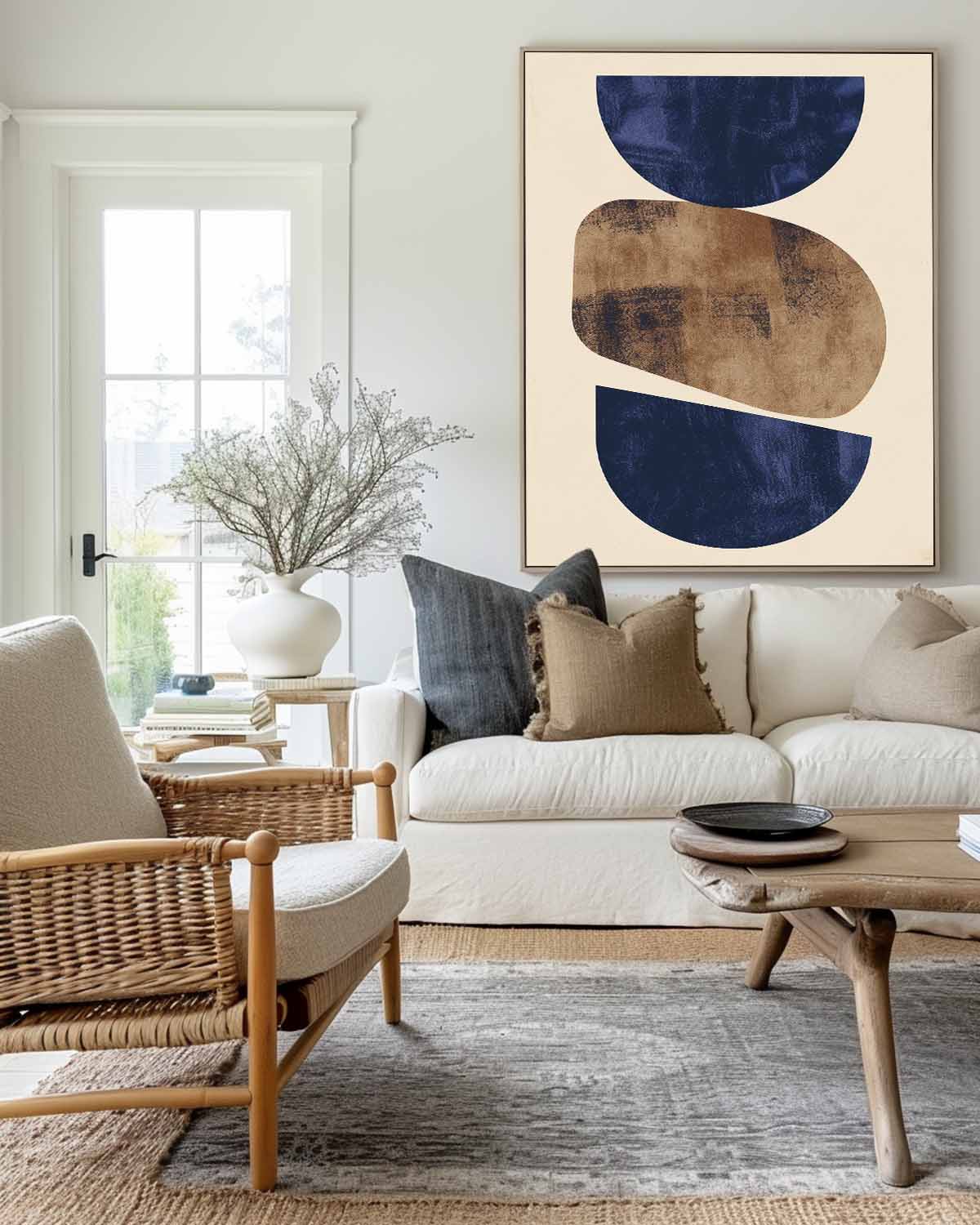 Wall Art Indigo Pebble Balance