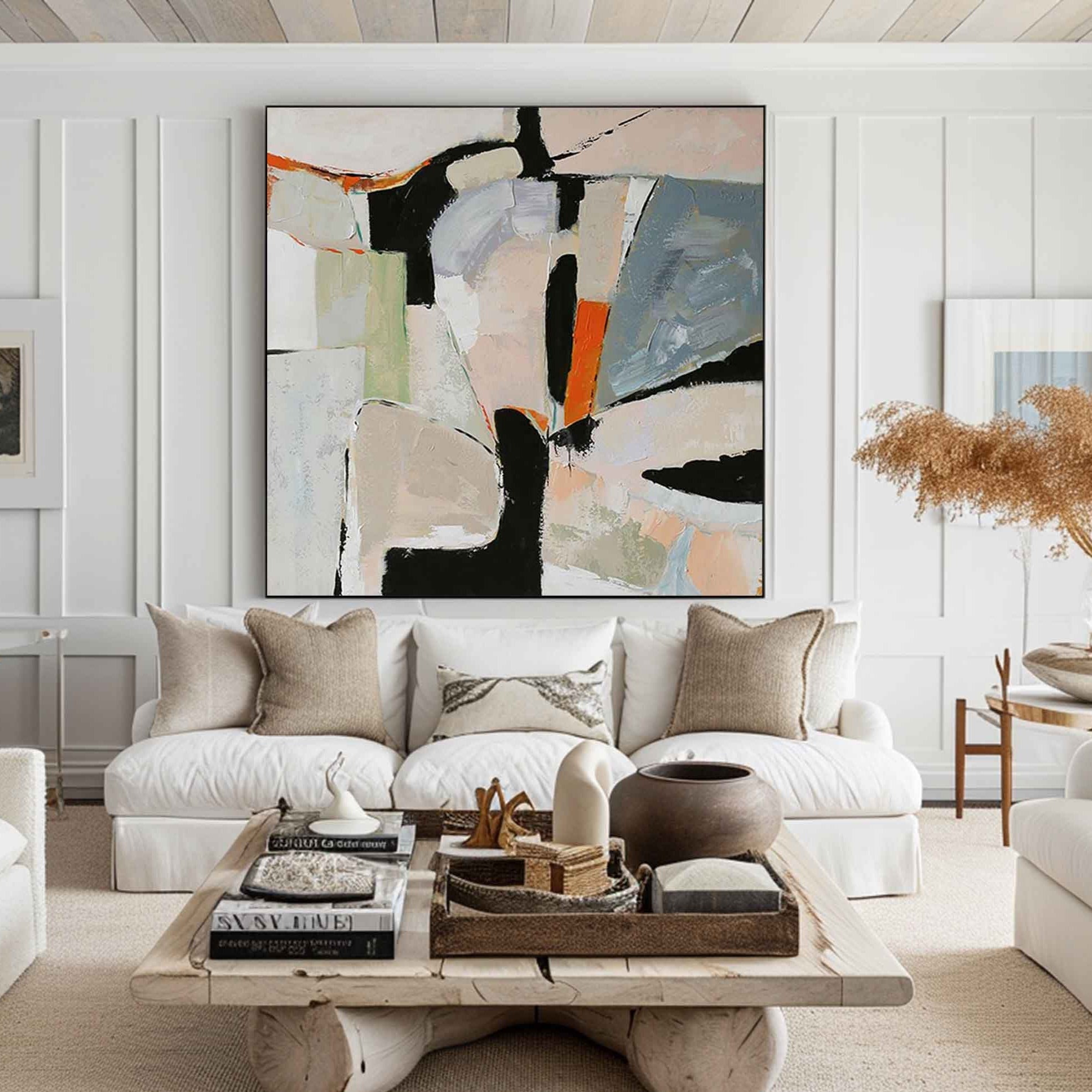 Modern Abstract Geometric Textured Wall Art