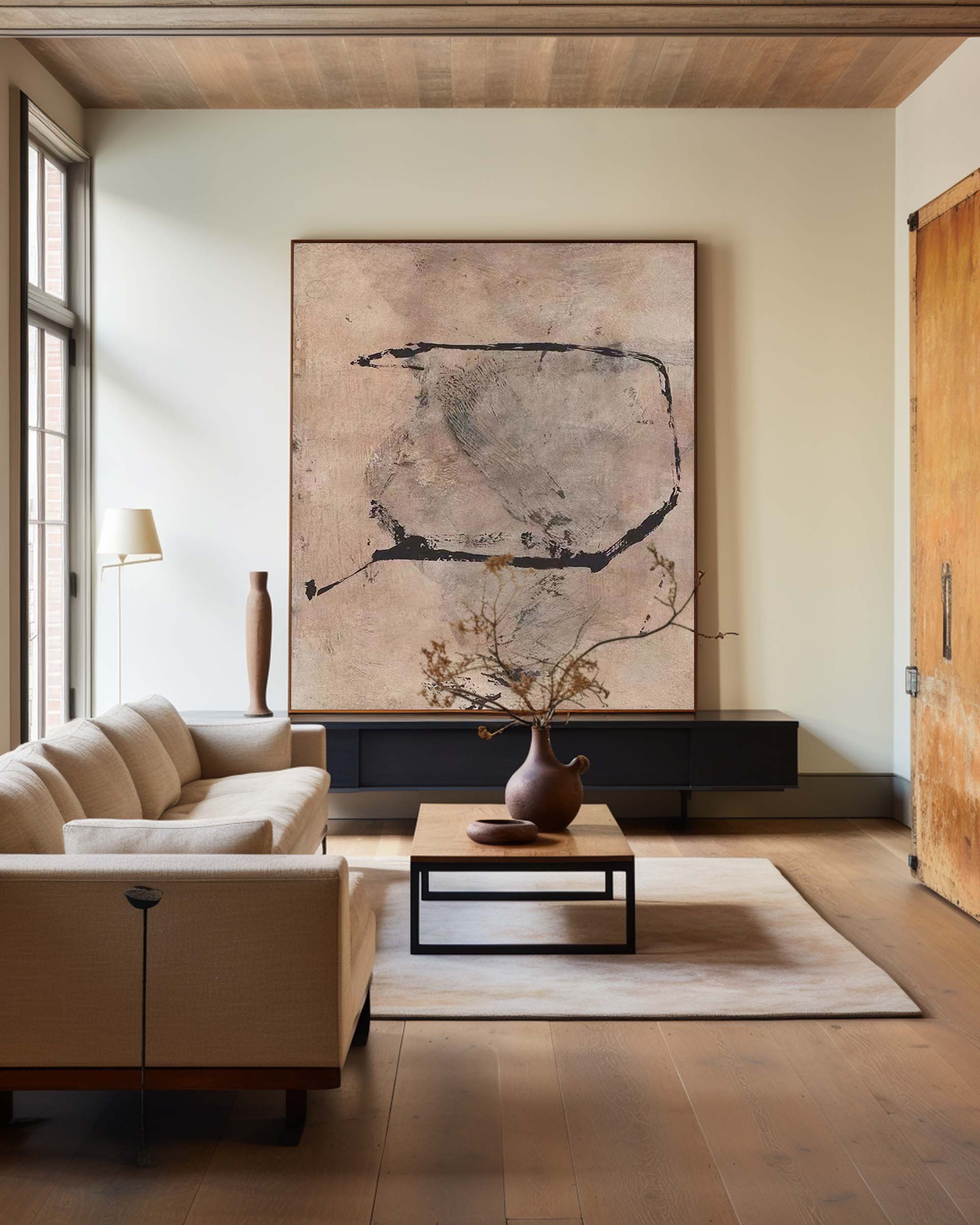 Wabi-sabi Abstract Painting ABAV290 - Neutralighting