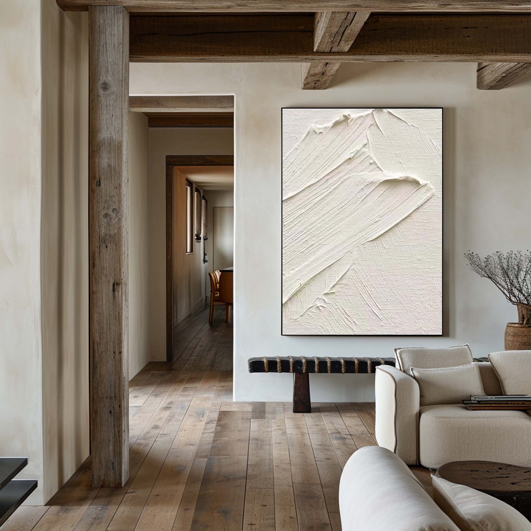 3D White Abstract Painting