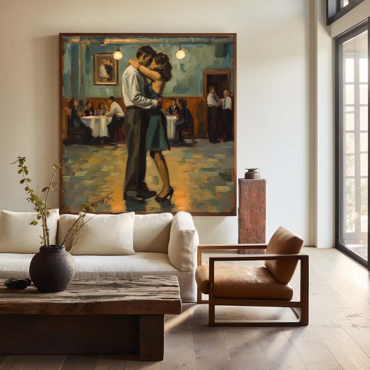 Midnight Tango Couple Painting