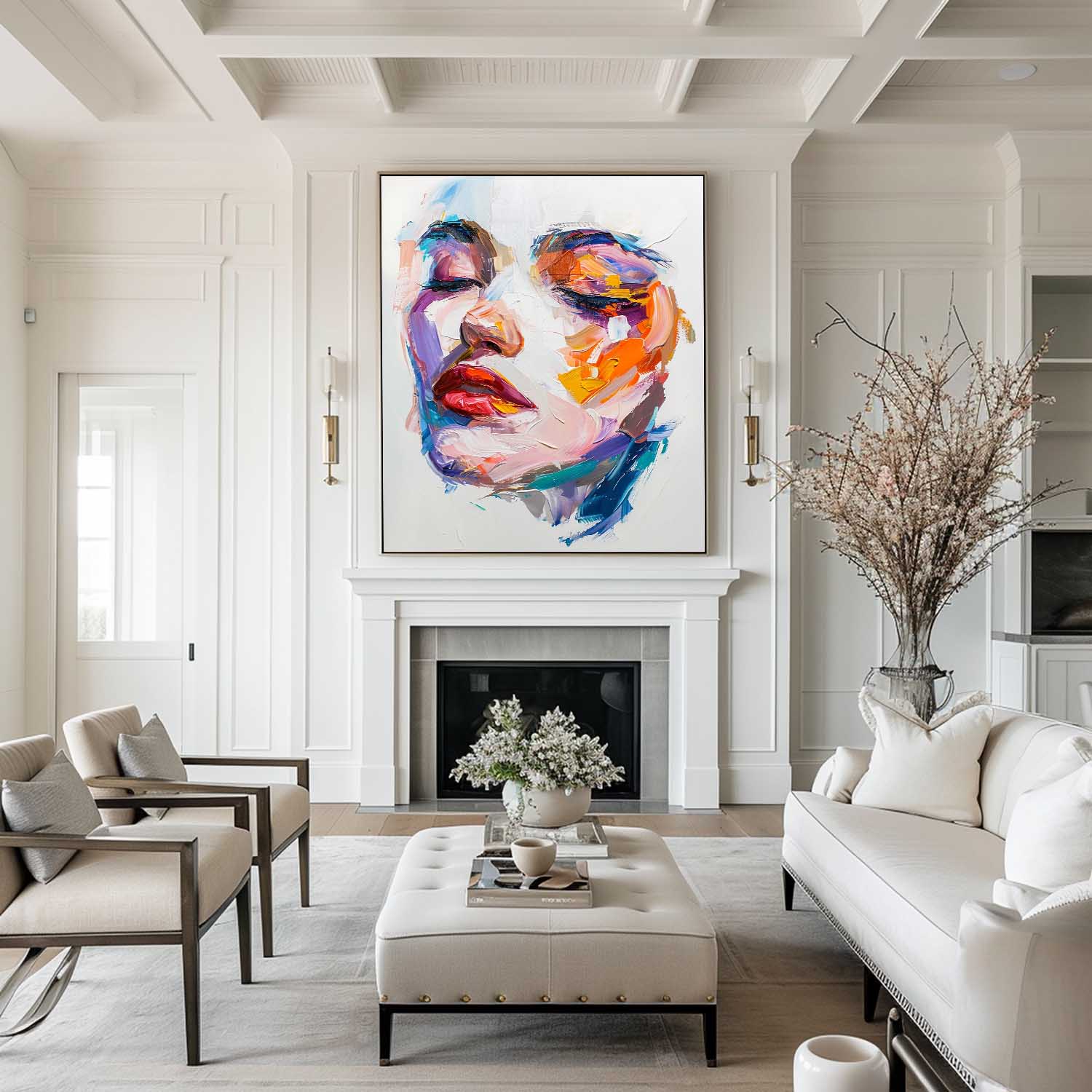 Chromatic Woman Face Art Print