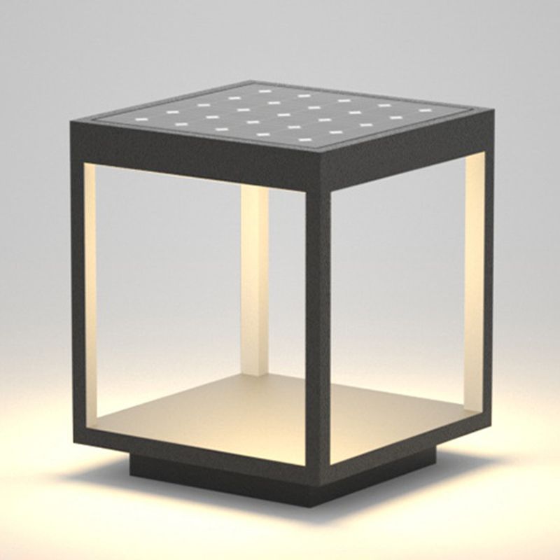 Ray Modern Rectangular Metal LED Outdoor Light Post - Neutralighting