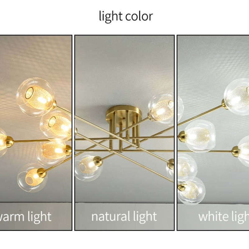 Valentina Industrial Glass Globe Chandelier LED, 6 Style - Neutralighting