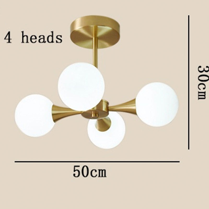 Valentina Contemporary Flush Mount Ceiling Light, Glass Bubble - Neutralighting