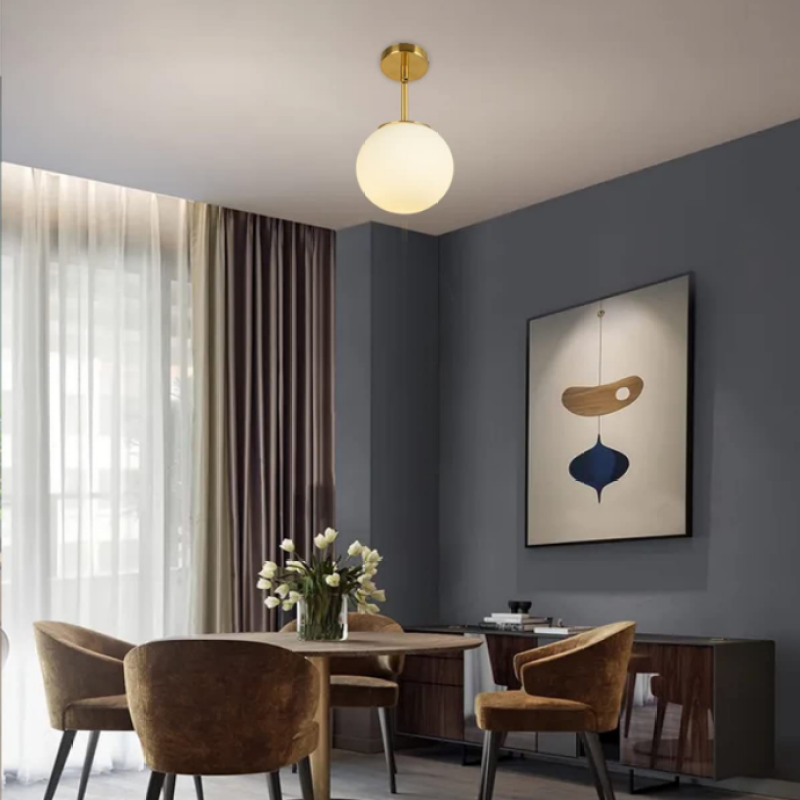 Lore Semi-Flush Mount Ceiling Light Glass - Neutralighting