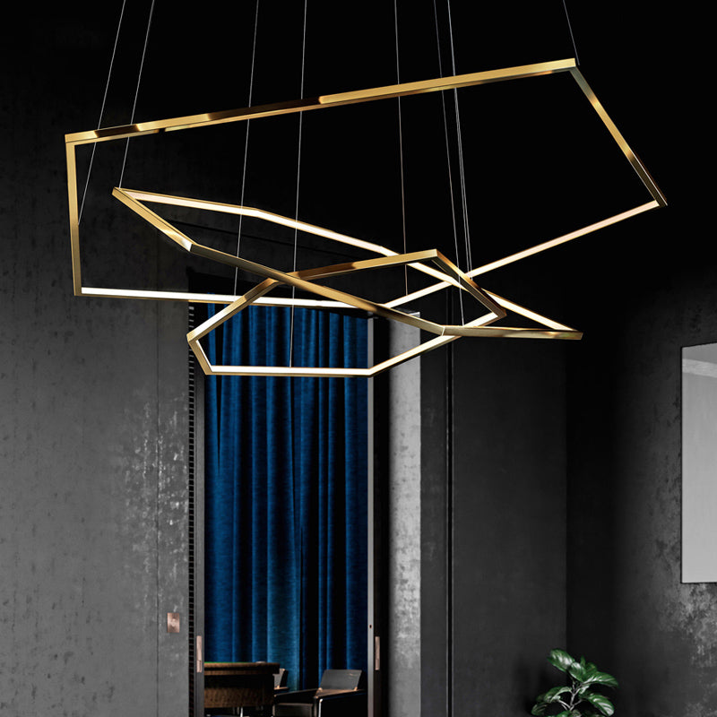 Arisha Minimalist Geomatic Metal Pendant Light, Gold, DIY - Neutralighting