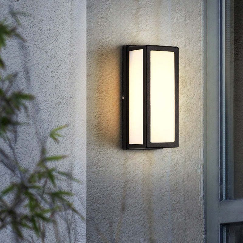 Linae Modern Waterproof Metal Cross Outdoor Wall Lamp, Black - Neutralighting