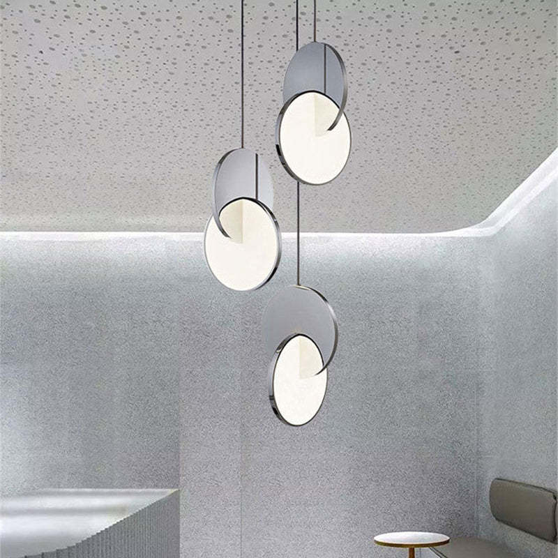 Arisha Pendant Light, Disc, Gold/Silver - Neutralighting