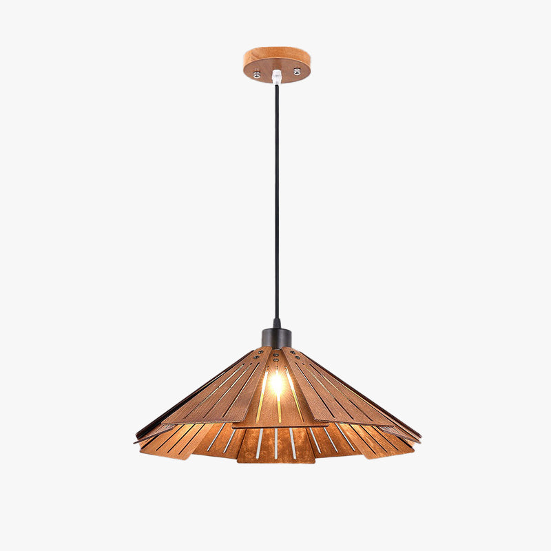 Arisha Retro Pendant Light, Metal & Wood - Neutralighting