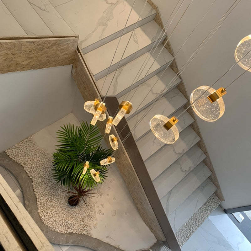 Kristy Luxury Circular Ripple Round Crystal Golden Chandelier - Neutralighting