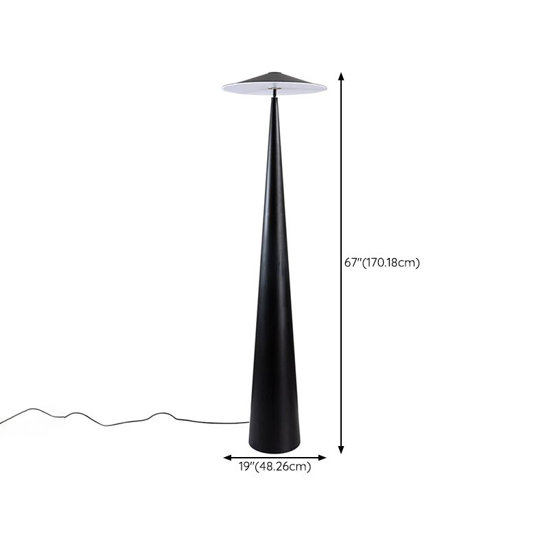 Salgado Modern Saucer Shaped Metal Floor Lamp,Black - Neutralighting