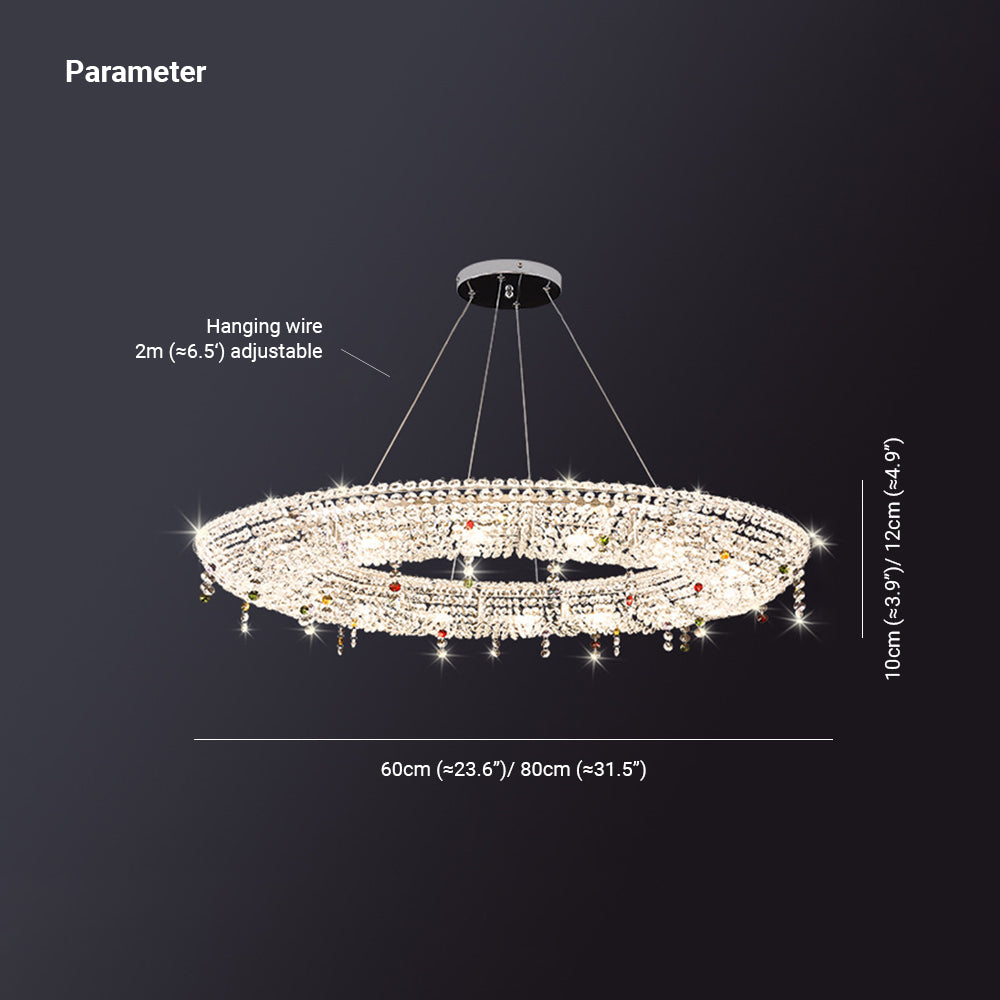 Kristy Luxury Round Crystal Pendant Light for Living Room/Dining Room - Neutralighting
