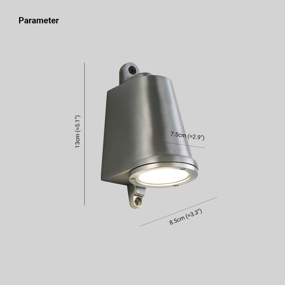 Ray Industrial Metal Bell Shaped Indoor Wall Lamp, Black/Grey/Coppery/Aluminum - Neutralighting
