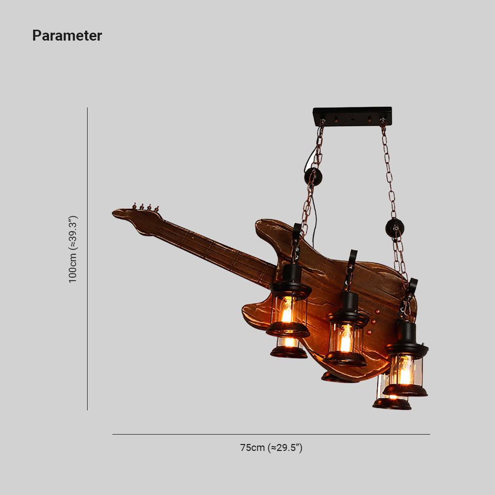 Epoch Farmhouse Guitar Pendant Light, Metal/Wood, Walnut - Neutralighting