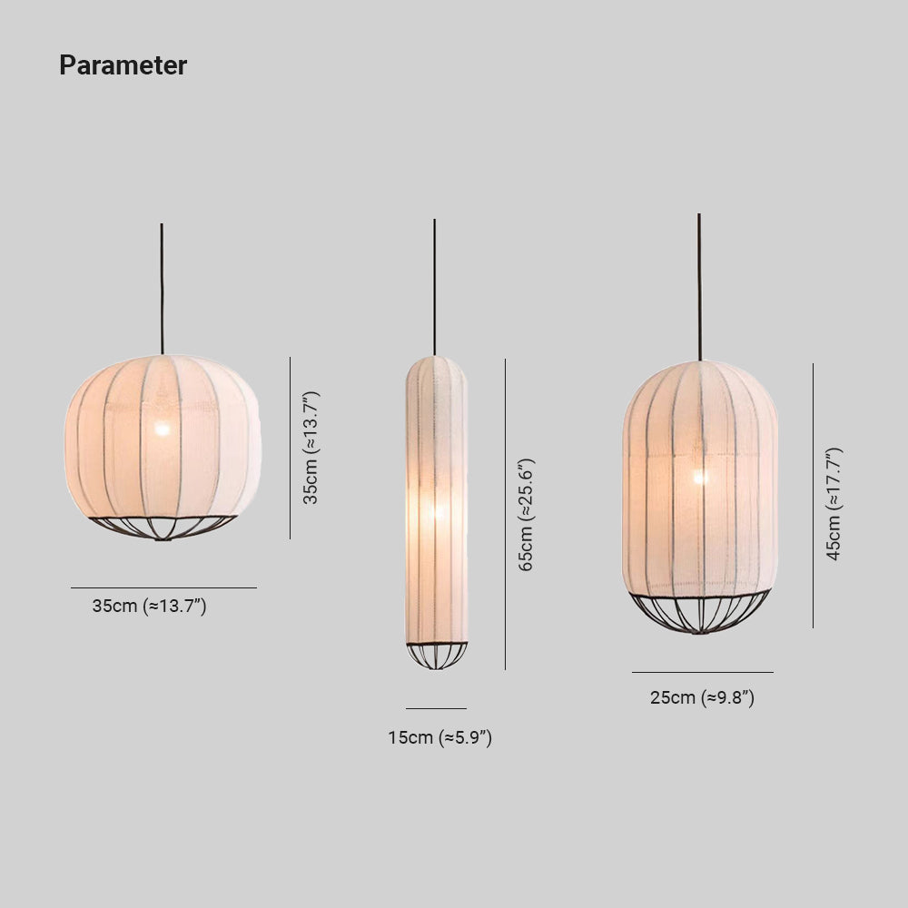 Ritta Pendant Light, Fabric - Neutralighting