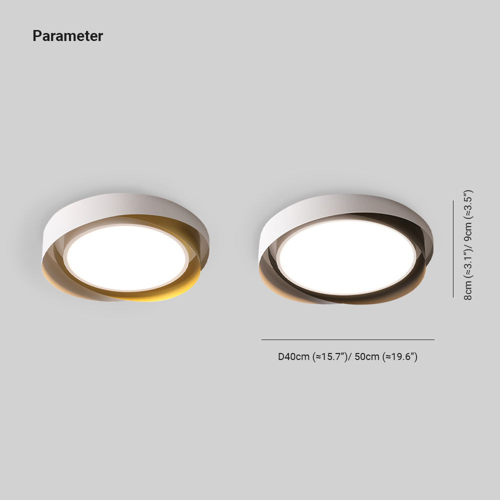 Arisha Modern Geometric Metal/Acrylic Flush Mount Ceiling Light, White/Gold - Neutralighting
