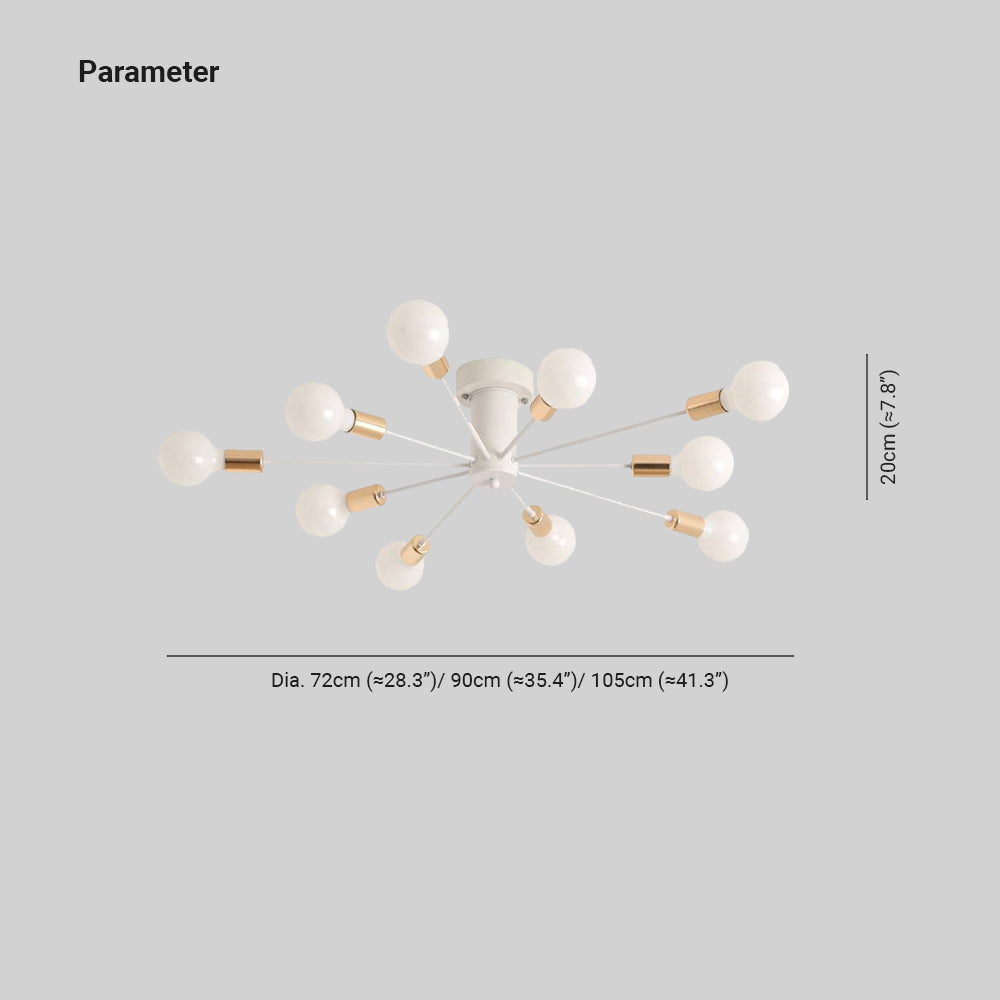 Silva Modern Simple Flush Mount Ceiling Light, 6/8/10 Heads - Neutralighting