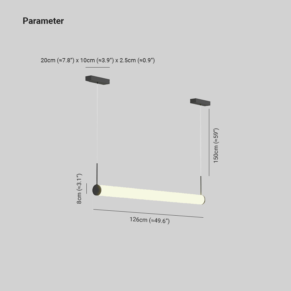 Ray Modern Cylinder White Pendant Light, Metal/Acrylic - Neutralighting