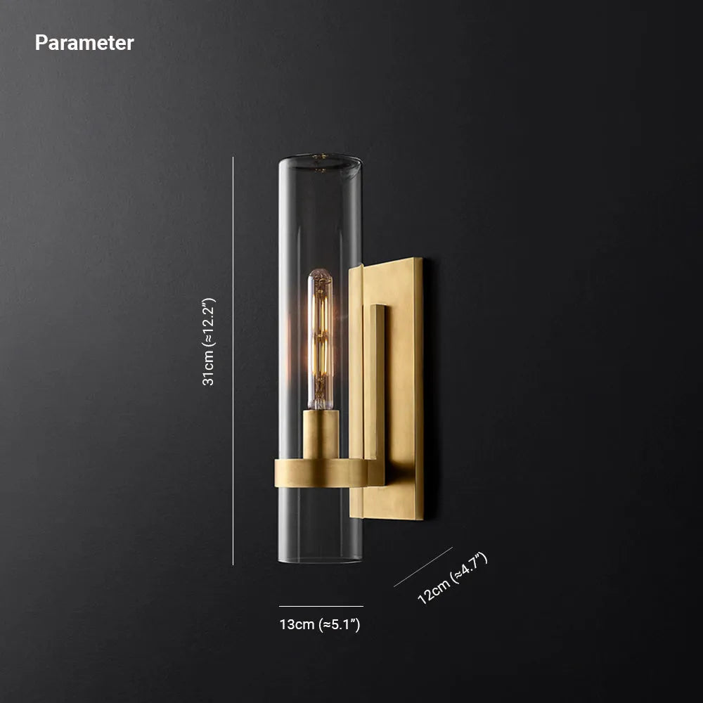 Enya Glass Cylinder Modern Wall Light - Neutralighting